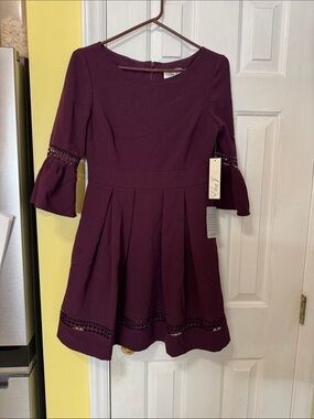 NWT Ladies Eliza J plum colored dress